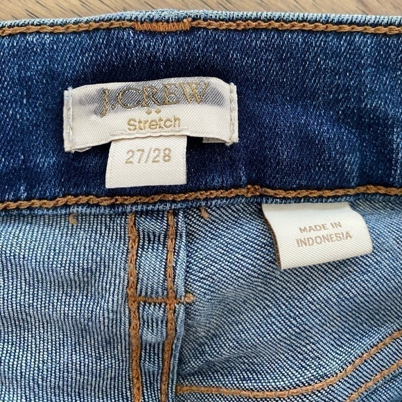 J Crew Womens Mid Rise Stretch Dark Wash Skinny Jeans Size 27/28 - Picture 7 of 10